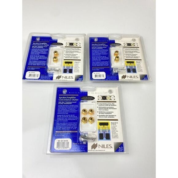 Lot of 3 Niles Speaker/Amplifier Convenience Outlet 5W-2D & 5W-4D White NEW CN13 - Picture 2 of 5